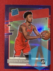 2020-21 Panini Donruss Optic Devon Dotson #173 Rated Rookie Purple Prizm